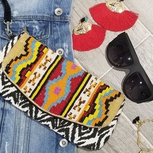 Aldo Aztec Print Clutch